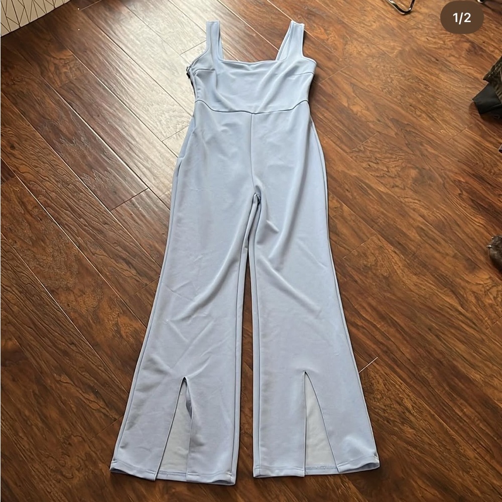 SHEIN Elegant Light Blue Jumpsuit
